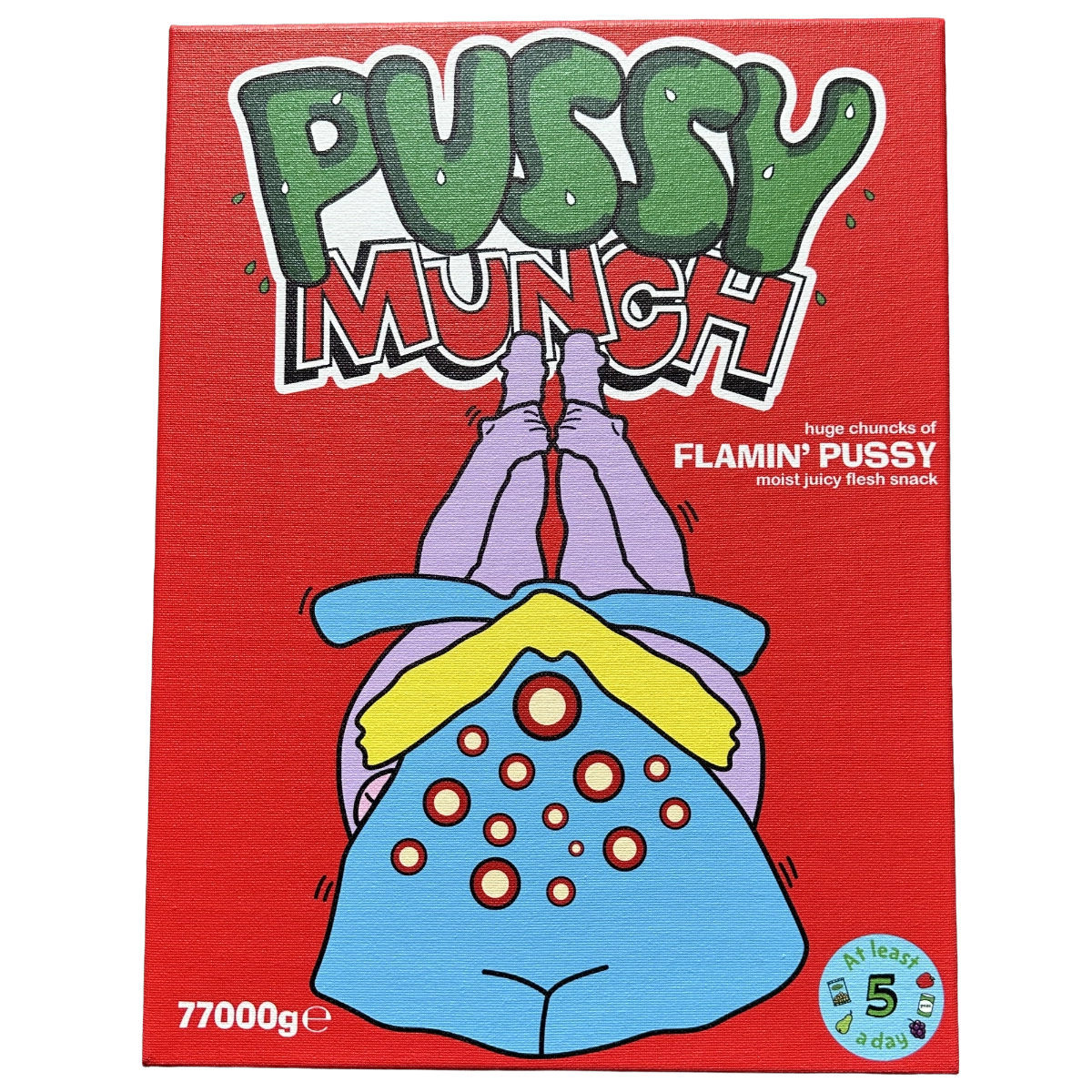 Munch - Blue Original Graphic Artwork (Canvas Print) by Daniel Hokusai