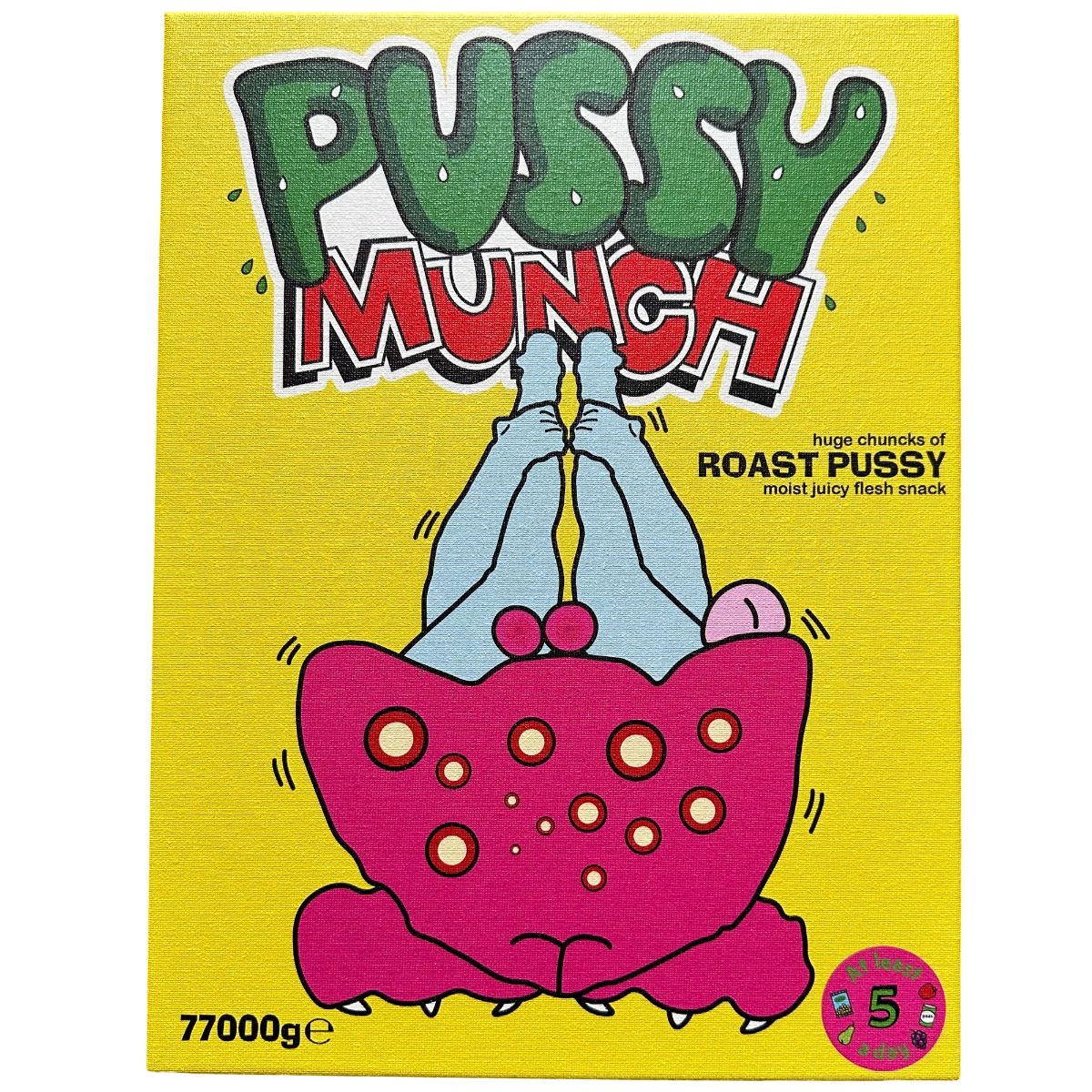 Munch - Pink Original Graphic Artwork (Canvas Print) by Daniel Hokusai