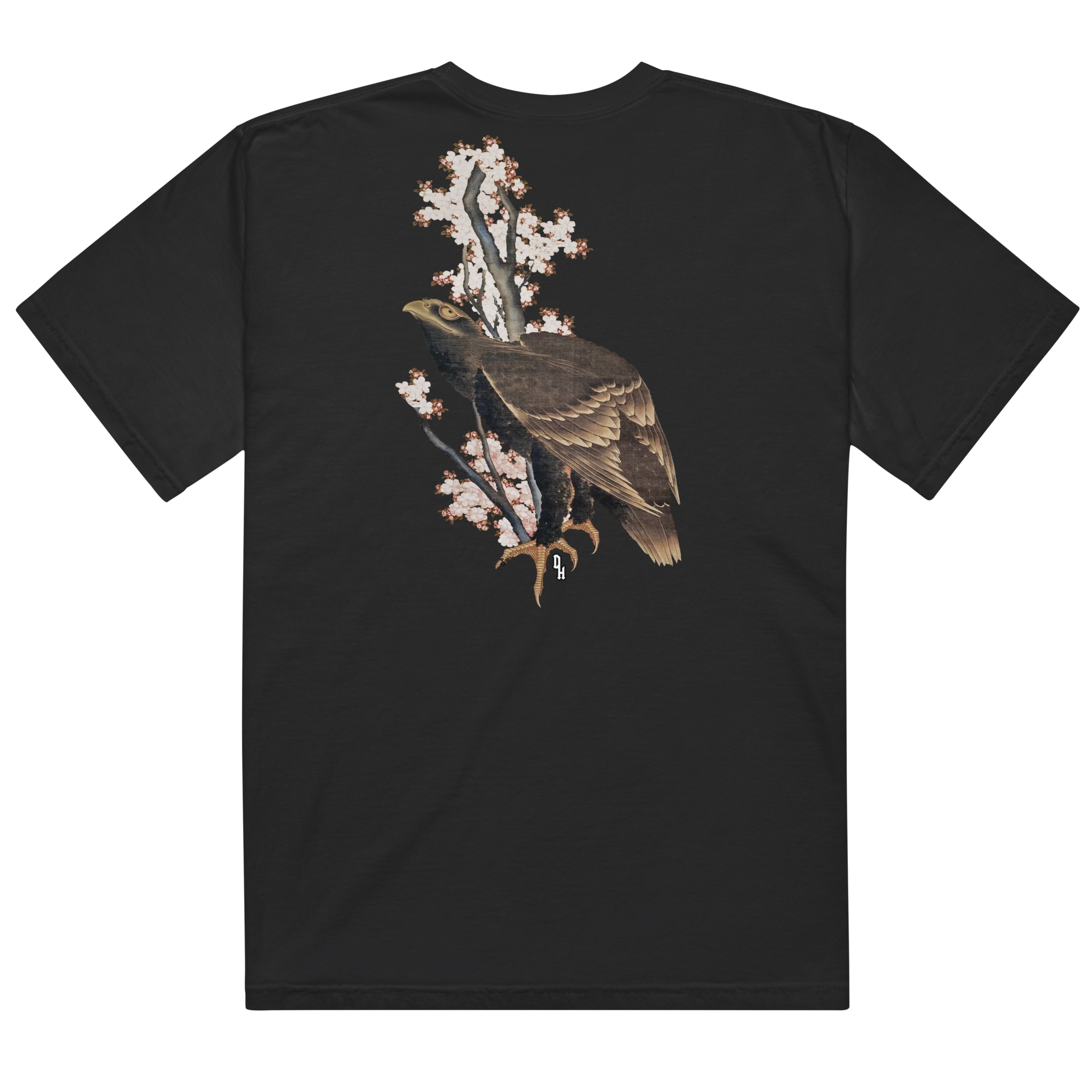 Eagle Blossom T-Shirt by Daniel Hokusai featuring Katsushika Hokusai original works